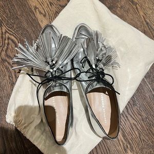 Loeffler Randall Silver tassel oxford shoes